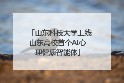 山东科技大学上线山东高校首个AI心理健康智能体